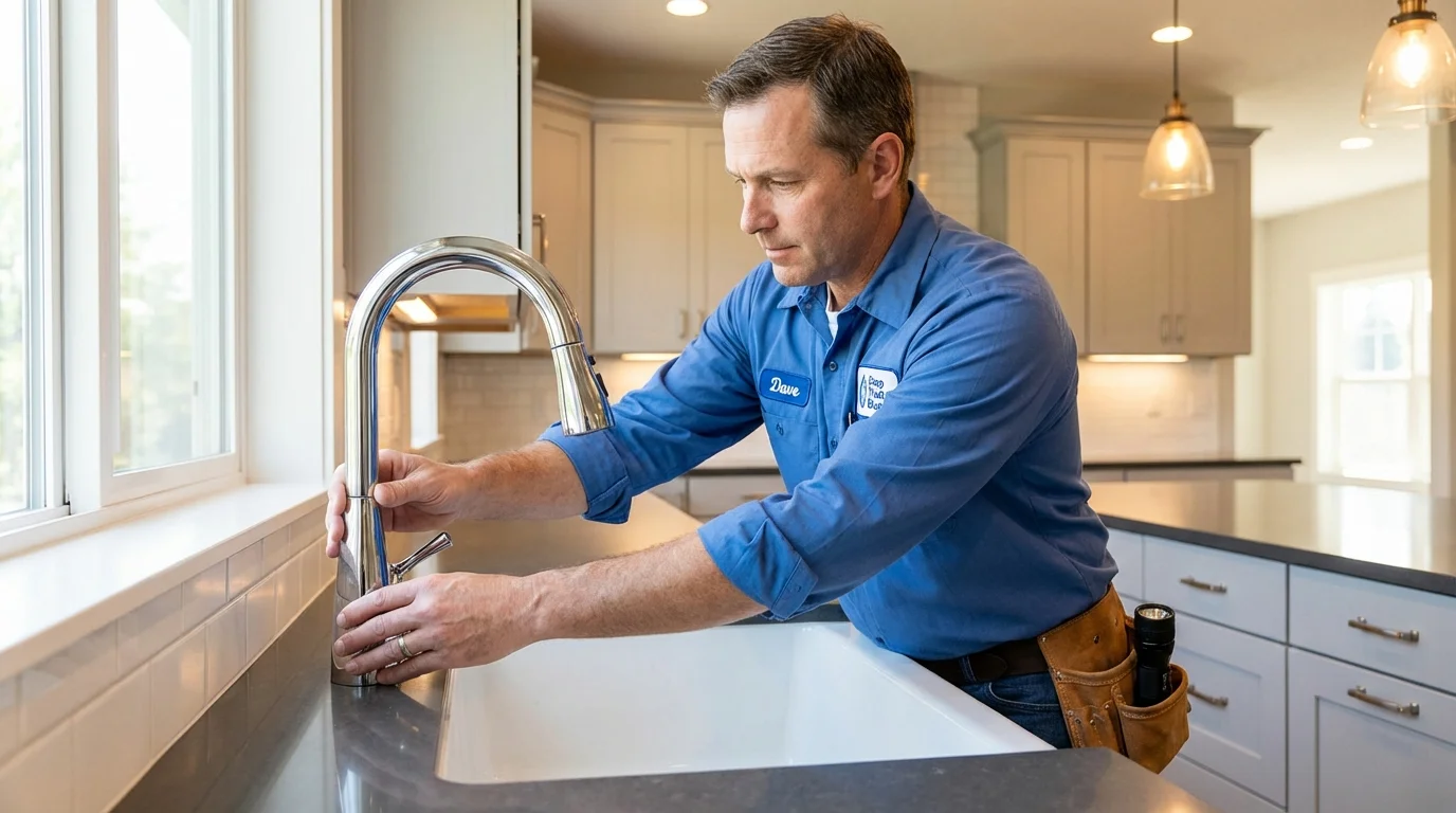 Kitchen faucet installation by Johns Plumbing LLC in Nokomis